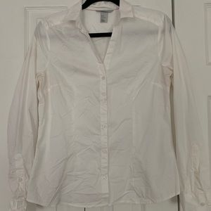 H&M White Button Up Blouse